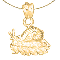 Sterling Silver Snail Pendant (Rhodium or Yellow Gold-plated)