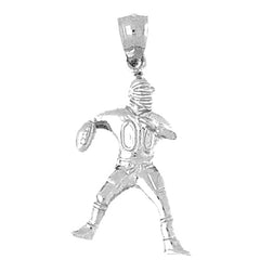 Sterling Silver Football Player Pendant