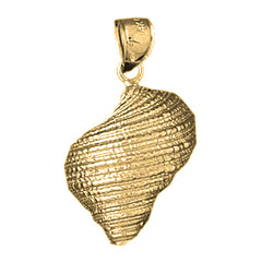 Yellow Gold-plated Silver Conch Shell Pendant