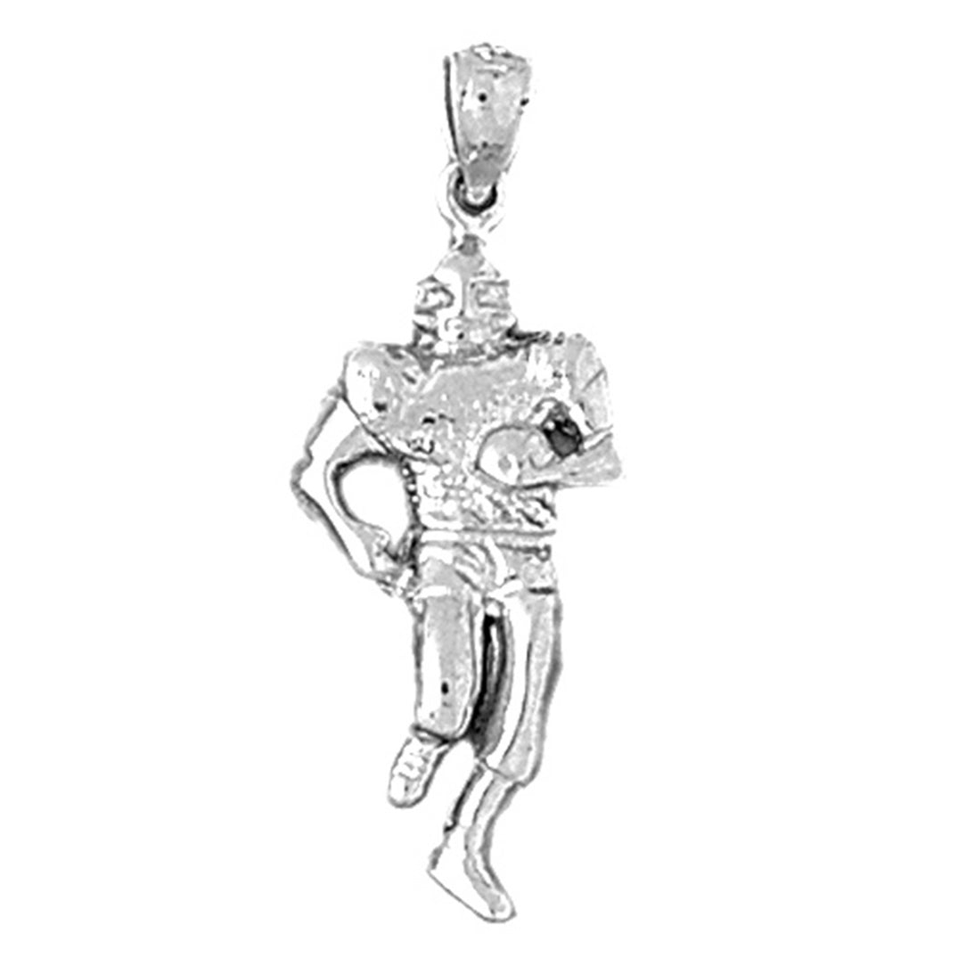 Sterling Silver Football Player Pendant