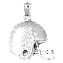 Sterling Silver Football Helmet Pendant