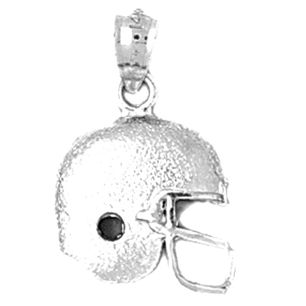 Sterling Silver Football Helmet Pendant