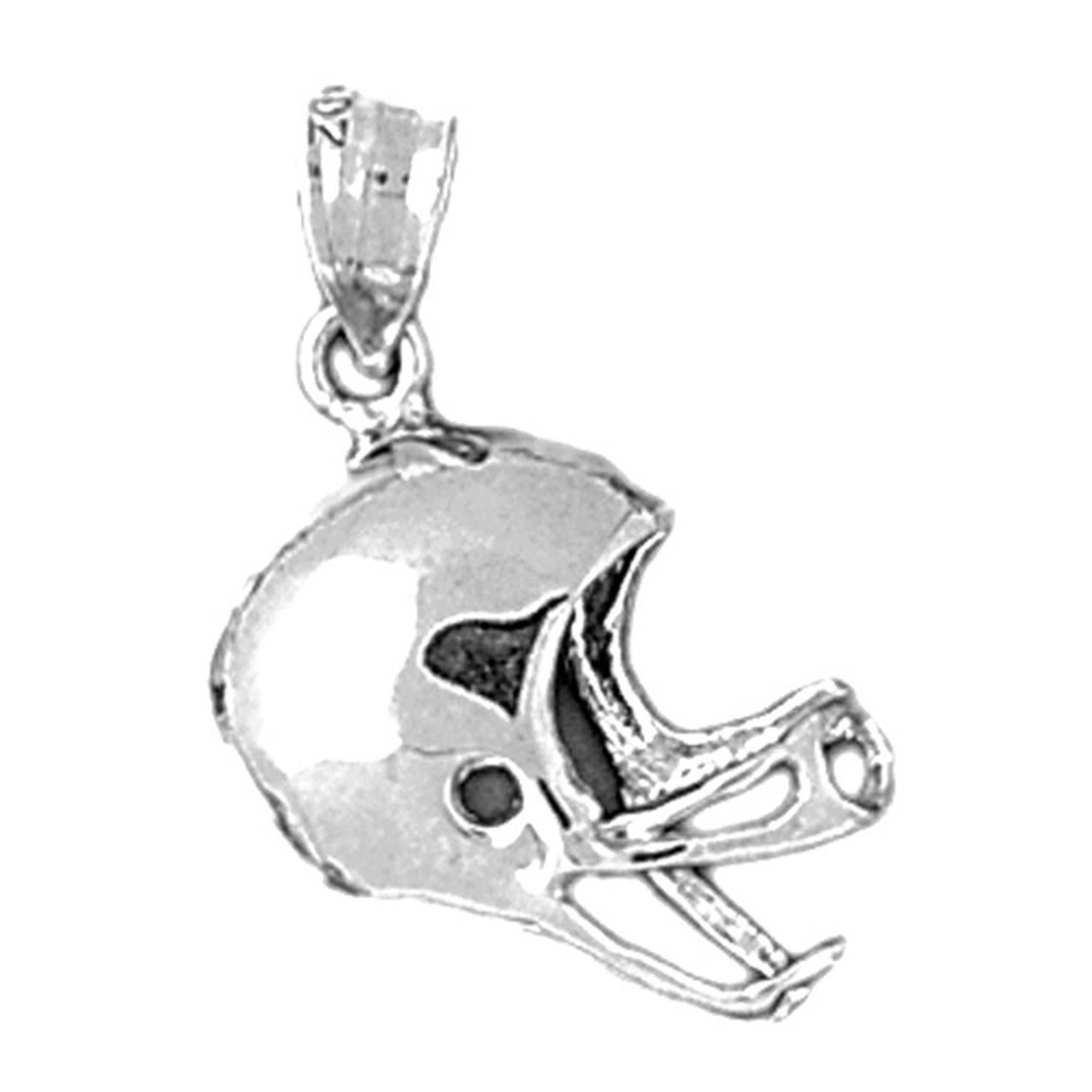 Sterling Silver Football Helmet Pendant