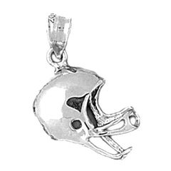 Sterling Silver Football Helmet Pendant