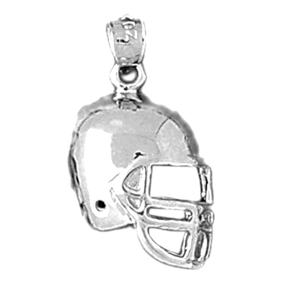 Sterling Silver Football Helmet Pendant