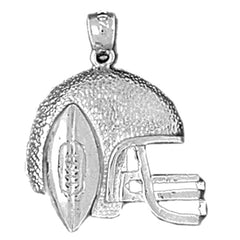 Sterling Silver Football Helmet Pendant