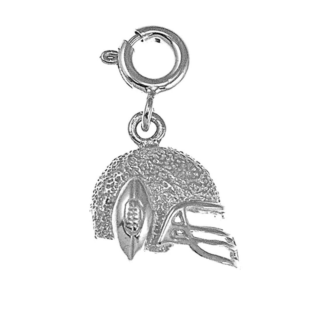 Sterling Silver Football Helmet Pendant