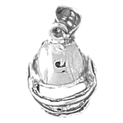 Sterling Silver Football Helmet Pendant