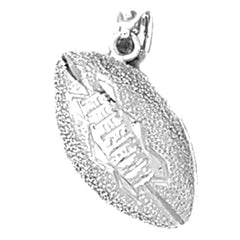 Sterling Silver 3D Football Pendant