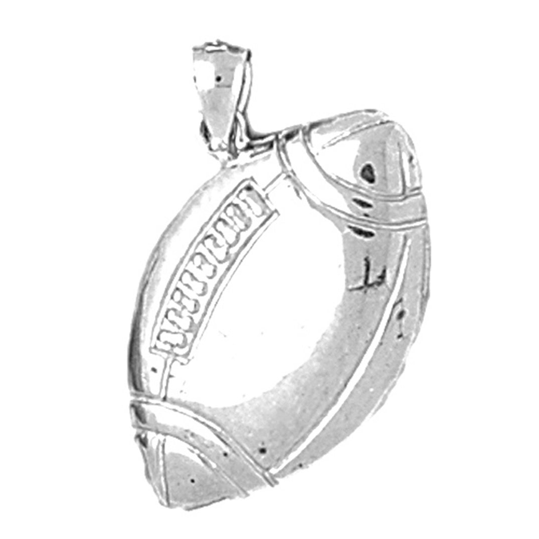 Sterling Silver Football Pendant