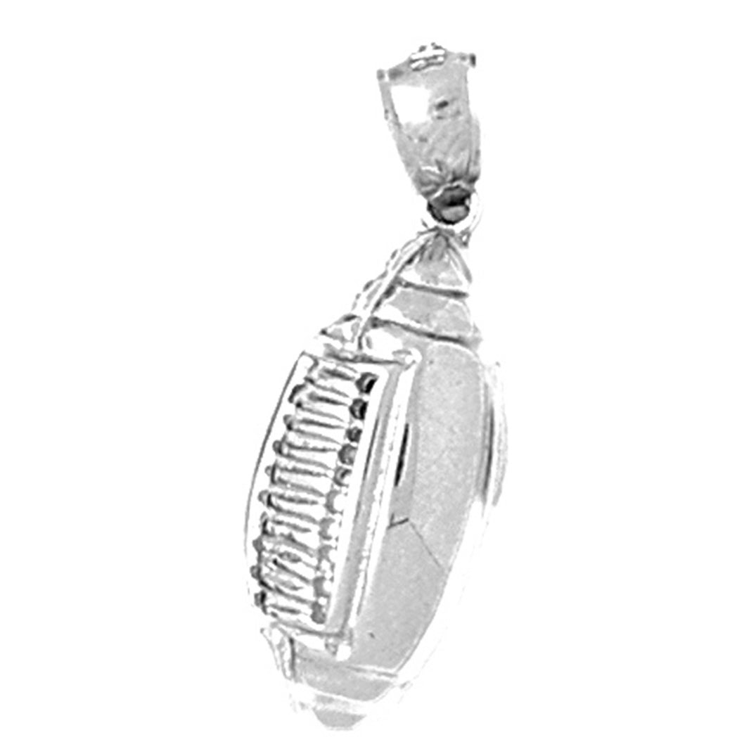 Sterling Silver Football Pendant