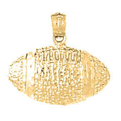 Yellow Gold-plated Silver Football Pendant