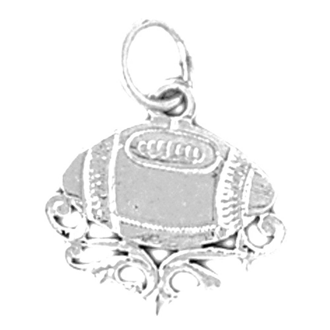 Sterling Silver Football Pendant