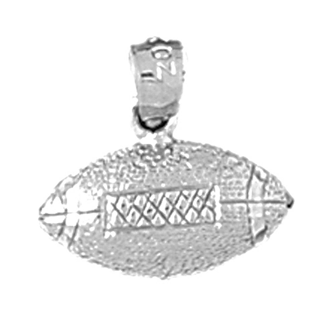 Sterling Silver Football Pendant