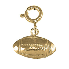 Yellow Gold-plated Silver Football Pendant