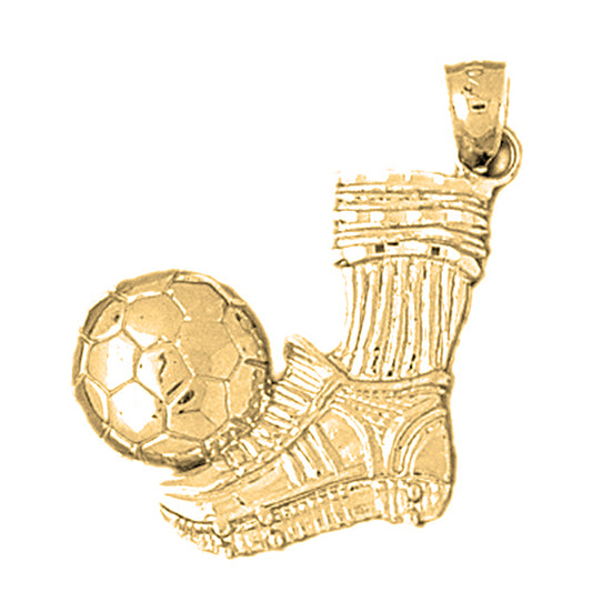 10K, 14K or 18K Gold Soccer Ball Pendant