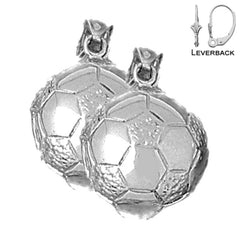 14K or 18K Gold 3D Soccer Ball Earrings