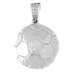 Sterling Silver Soccer Ball Pendant