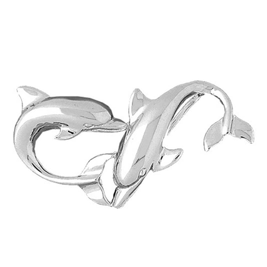 Sterling Silver Dolphins Pendant