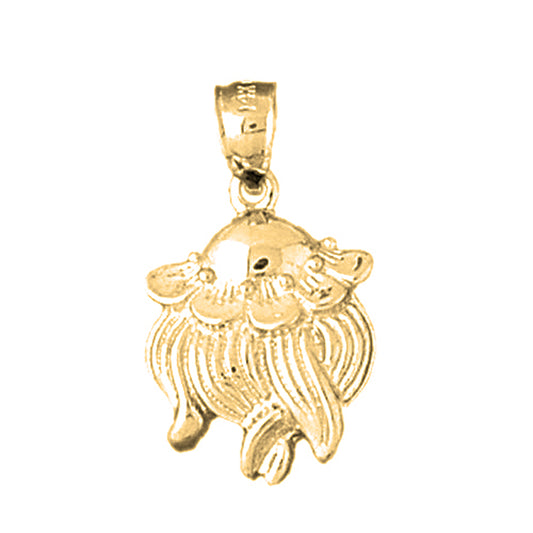 Yellow Gold-plated Silver Octopus Pendant
