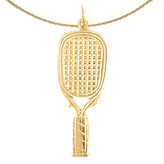 Sterling Silver Tennis Visor Pendant (Rhodium or Yellow Gold-plated)