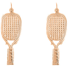 14K or 18K Gold 32mm Tennis Visor Earrings