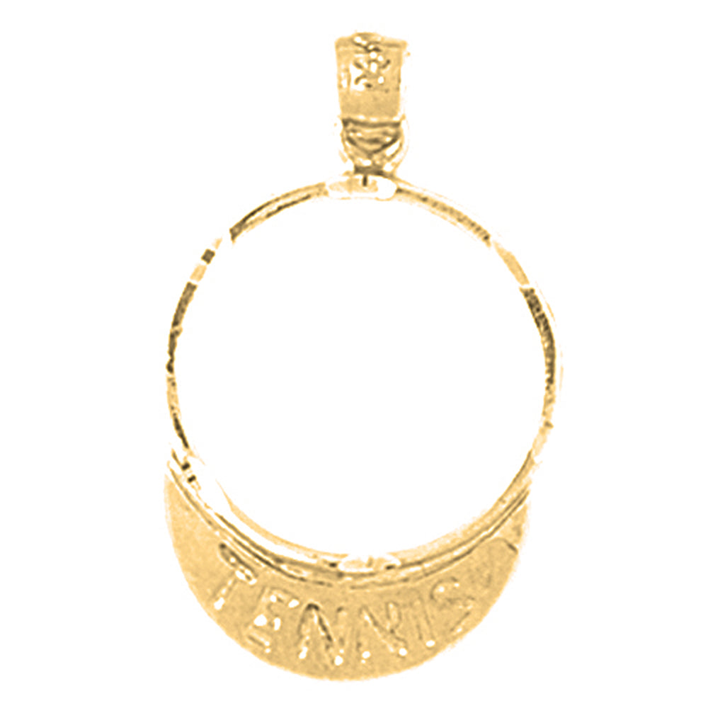 Yellow Gold-plated Silver Tennis Bum Pendant