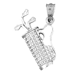 Sterling Silver Golf Bag Pendant