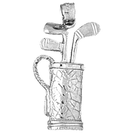 Sterling Silver Golf Bag Pendant