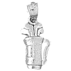 Sterling Silver Golf Bag Pendant