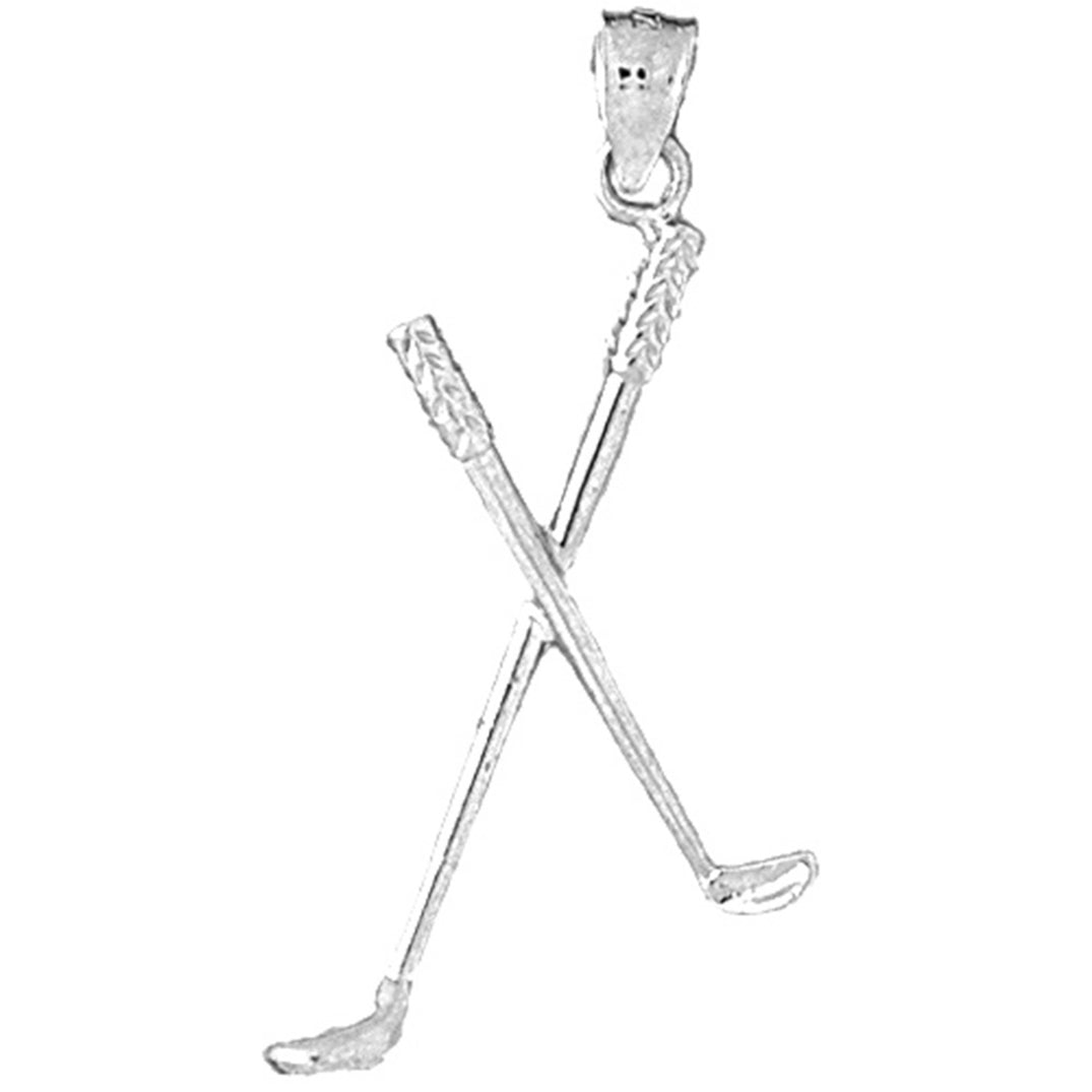 Sterling Silver 3D Golf Club Pendant