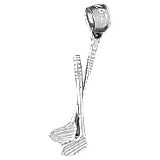 Sterling Silver 3D Golf Club Pendant