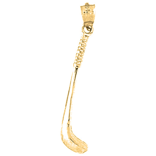 Yellow Gold-plated Silver Golf Club Pendant