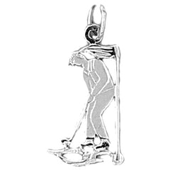 Sterling Silver Golfer Pendant