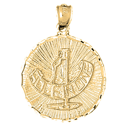 Yellow Gold-plated Silver Hole In One Pendant