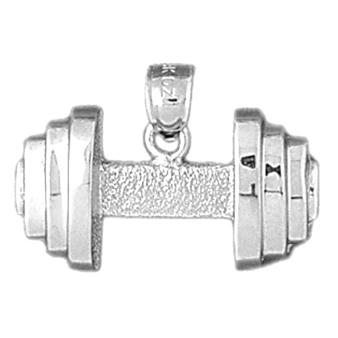 Sterling Silver Dumbell Pendant