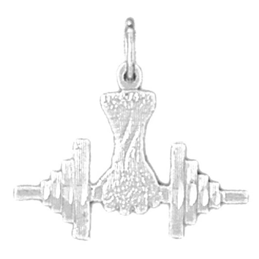 Sterling Silver Dumbell Pendant