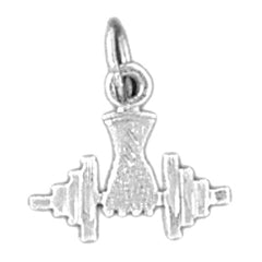 Sterling Silver Dumbell Pendant