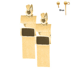 14K or 18K Gold 3D Whistle Earrings