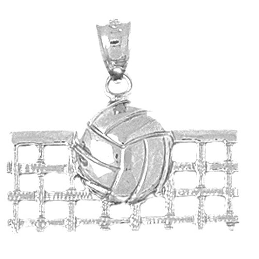 Sterling Silver Volleyball Pendant