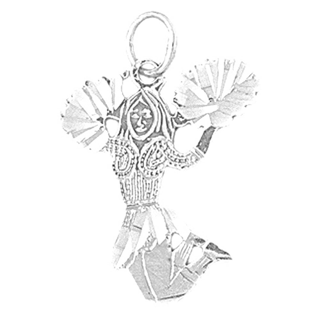 Sterling Silver Cheerleader Pendant