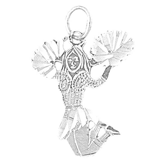 Sterling Silver Cheerleader Pendant