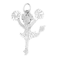 Sterling Silver Cheerleader Pendant