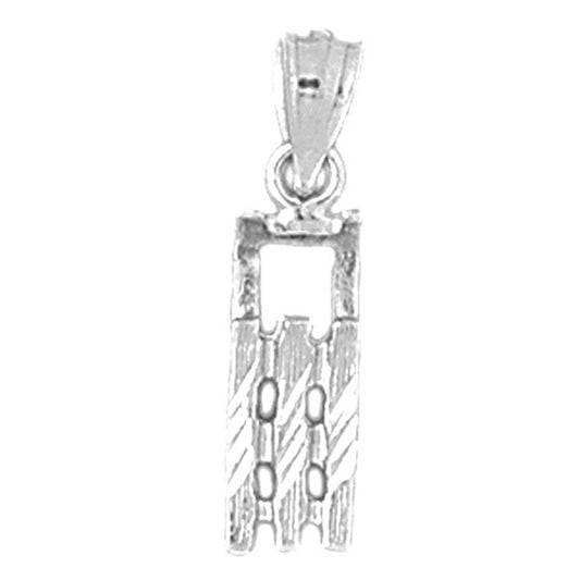 Sterling Silver 3D Snow Sled Pendant