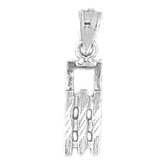 Sterling Silver 3D Snow Sled Pendant