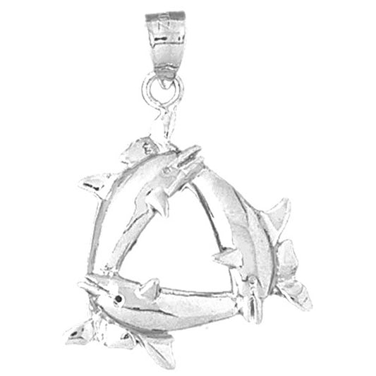 Sterling Silver Dolphin Pendant