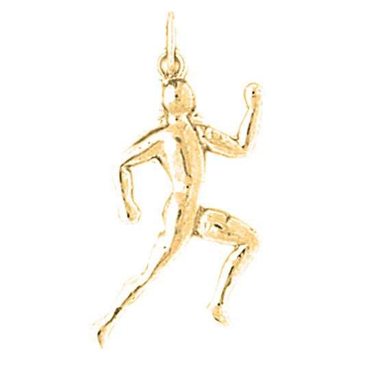 Yellow Gold-plated Silver Runner Pendant