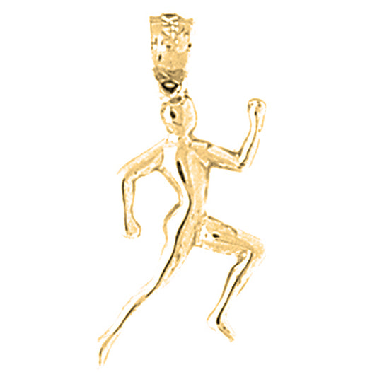 Yellow Gold-plated Silver Runner Pendant