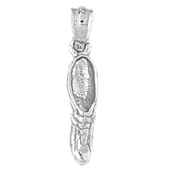 Sterling Silver 3D Tennis Shoes Pendant