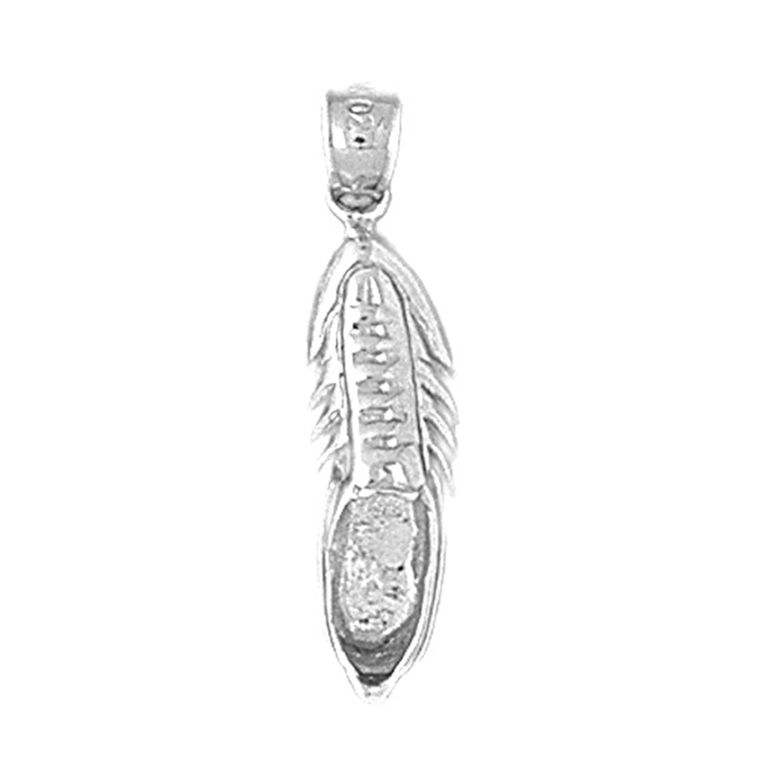 Sterling Silver 3D Tennis Shoes Pendant